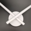 Applique da parete luce led 6w incrociato bianco lampada design moderno decorativo 2 bracci lineare per camera bagno soggiorno