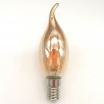 Lampadina led filamento fiamma 4w attacco piccolo E14 colpo di vento candela ambra luce bianca fredda calda