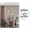 Lampadario led a sospensione 80w cerchi cerchio cristallo oro nero design moderno lineare per cucina soggiorno camera da letto