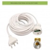 Prolunga elettrico 3 5 10mt con spina piatta presa shuko 10 16A 250V cavo bianco lineare 3G1