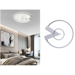 Plafoniera led 32w lampadario con cerchio design moderno tondo anello bianco da soffitto luce naturale freddo