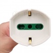 Presa elettrica volante grande shuko16A 2P/T uscita cavo assiale bianco 250V per prolunga