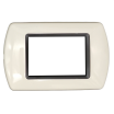 Placche compatibili supporti Bticino Living International light 3 4 7 posti moduli nero bianco legno noce grigio scuro avorio