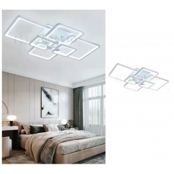 Lampadario da soffitto led 6 luci quadrato plafoniera design moderno per camera