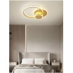 Plafoniera luce led cerchio cerchi 38w lampadario da soffitto oro tonda design moderno per camera cucina