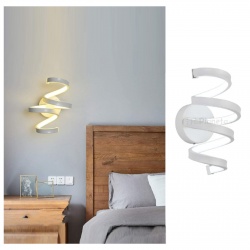 Applique da parete spirale ed 18W design moderno bianco lampada muro camera luce naturale fredda