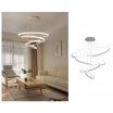 Lampadario sospeso led 120w 4 cerchi pendente cerchio rotondo con anelli bianco design moderno per camera salotto