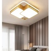Plafoniera led 48w quadrato oro design moderno lampadario soffitto luce bianco naturale
