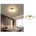 Plafoniera led 48w quadrato oro design moderno lampadario soffitto luce bianco naturale