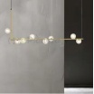 Lampadario sospensione bolle 8 sfere G9 trasparenti in vetro lampada da soffitto in metallo oro design moderno