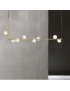 Lampadario sospensione bolle 8 sfere G9 trasparenti in vetro lampada da soffitto in metallo oro design moderno