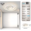 Plafoniera led 45w cerchio spirale vortice bianco lampadario da soffitto moderno luce fredda naturale