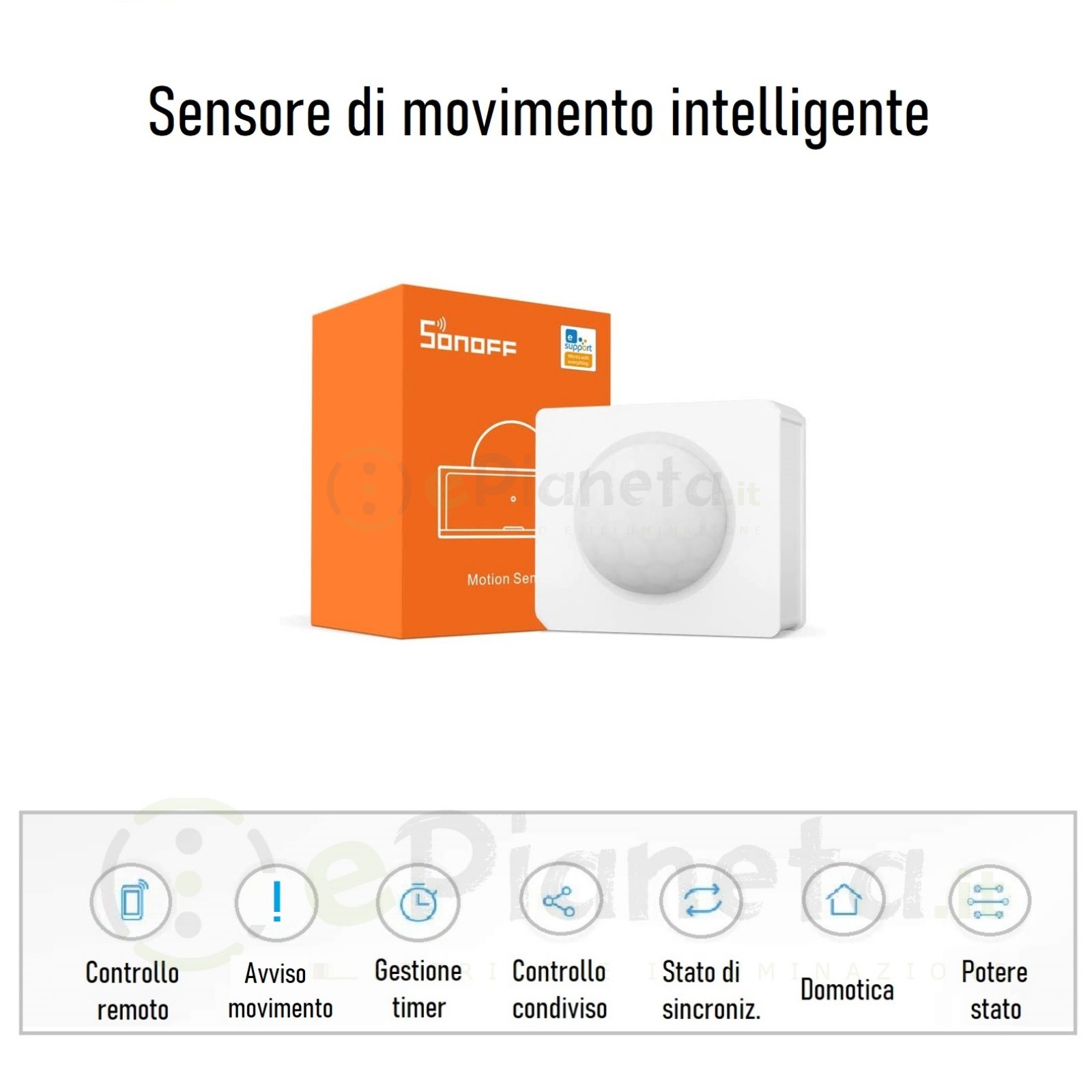 Sensore di movimento mini rilevatore wireless ricevi avvisi e controllo  remoto luci SONOFF SNZB-03