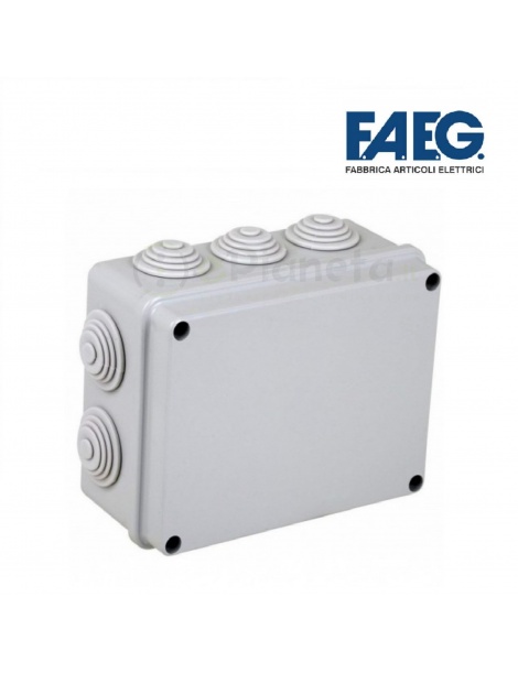 Scatola di derivazione 150x110x70 rettangolare da esterno tenuta stagna grigio impermeabilecon passacavi